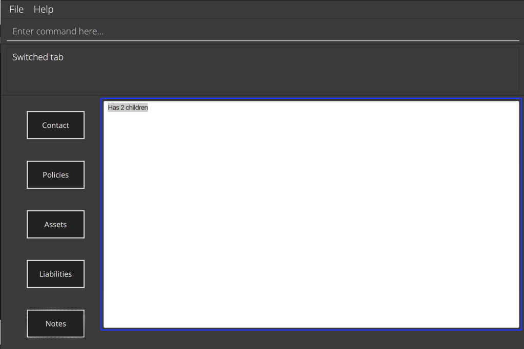 Notes Tab Screenshot